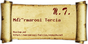 Mármarosi Tercia névjegykártya